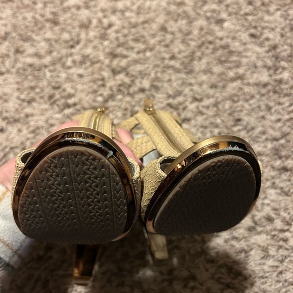 Michael Kors Gold Zipper High Heels - Picture 5 of 8